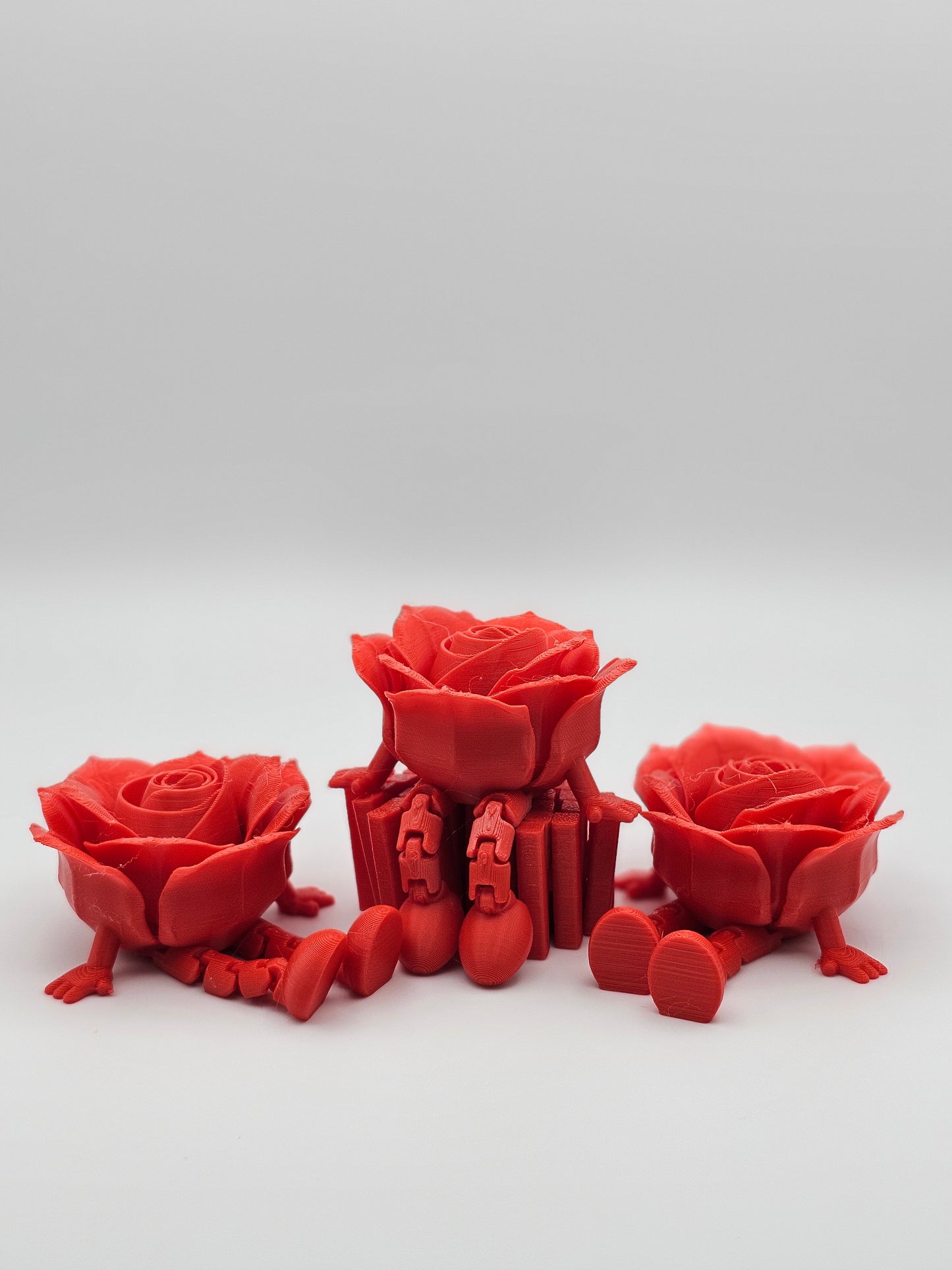 Articulated Rose Bud Figurines