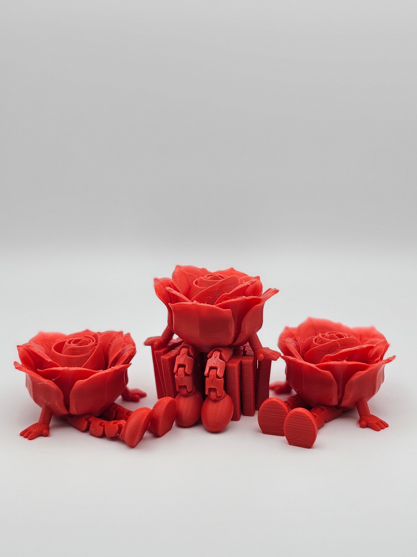 Articulated Rose Bud Figurines